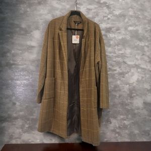 Davi & Dani long plaid coat size 2 XL NWTs